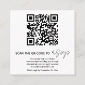 QR-Code Schwarzweiß-Kalligrafie-UAWG-Foto Begleitkarte (Vorderseite)