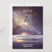 QR Code Sci-fi UFO Space Wedding Einladung (Rückseite)