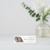 QR Code Seashell Social Media Mini Business Card Visitenkarte (Stehend Vorderseite)