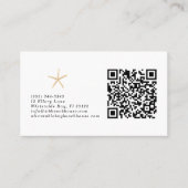 QR Code Seashells Beach House Hütte B&B Visitenkarte (Vorderseite)
