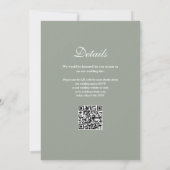 QR-Code-Seite als grüne Hochzeit zu haben und zu h Einladung (Rückseite)