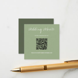 QR-Code-Seite für Hochzeiten Begleitkarte