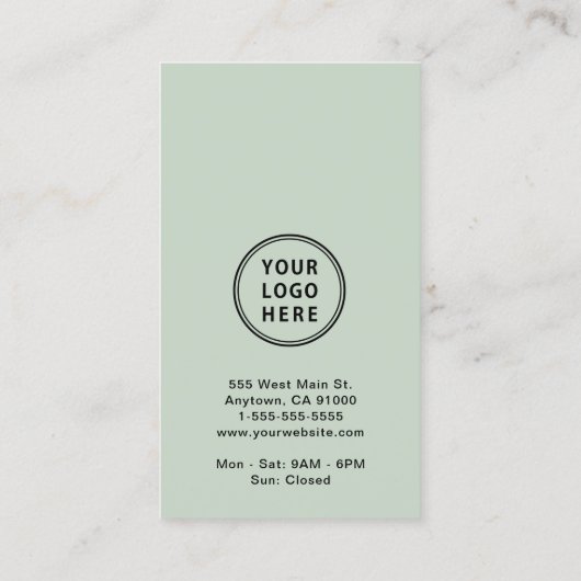 QR-Code-Seite für moderne Werbebotschaften Visitenkarte (Rückseite)