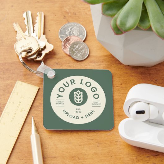 QR-Code-Seite Grün für das individuell anpassbare Schlüsselanhänger (Schreibtisch)