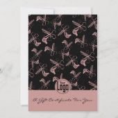 QR Code Service Note Rosa Stylist Geschenkgutschei (Vorderseite)