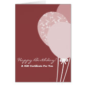 QR Code Services Happy Birthday Geschenkzertifikat (Vorne)