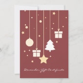 QR Code Services Hinweis Dezember Geschenkgutschei (Vorderseite)