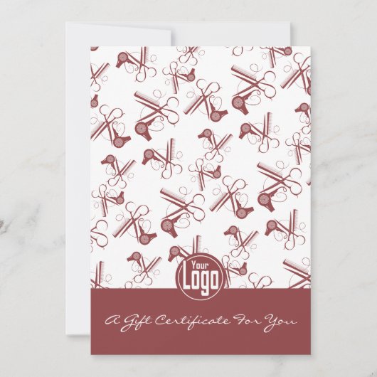 QR Code Services Hinweis Hairstylist Geschenkgutsc (Vorderseite)