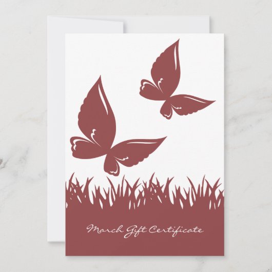 QR Code Services Hinweis März Geschenkgutschein (Vorderseite)