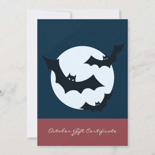 QR Code Services Hinweis Oktober Geschenkgutschein (Vorderseite)