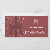 QR Code Services Salon Note Gutscheinkarte (Vorderseite)