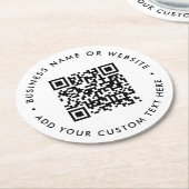 QR-Code-Set | Benutzerdefinierter Website-Link für Runder Pappuntersetzer (Angewinkelt)