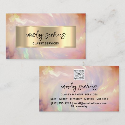 QR-Code-Shop-Rose für das Logo Visitenkarte (Vorne/Hinten)