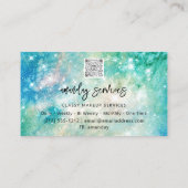 QR-Code-Shop-Stars für Blaues Logo Visitenkarte (Rückseite)