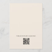 QR-Code Sie knüpft den Knoten Brautparty Einladung (Rückseite)