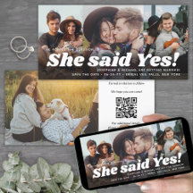 QR Code Sie sagte ja! Hochzeit Verlobung 4 Foto