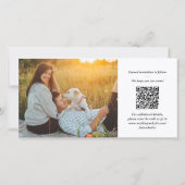 QR Code Sie sagte ja! Hochzeit Verlobung 4 Foto Save The Date (Rückseite)