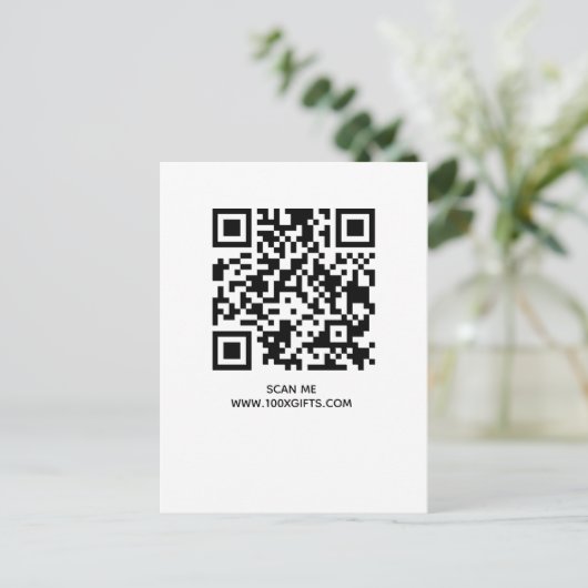 QR-CODE-SIGN FÜR UNTERNEHMEN - NUTZEN SIE HIER DEN POSTKARTE (Stehend Vorderseite)