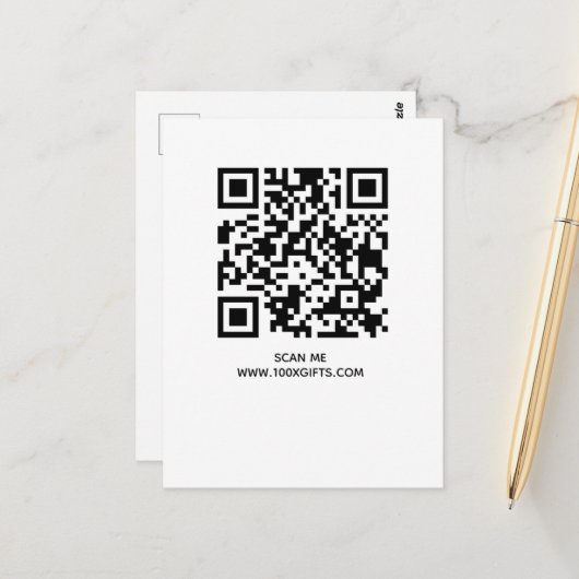 QR-CODE-SIGN FÜR UNTERNEHMEN - NUTZEN SIE HIER DEN POSTKARTE (Vorderseite/Rückseite Beispiel)