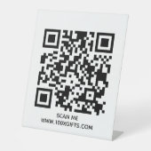 QR-CODE-SIGN FÜR UNTERNEHMEN - NUTZEN SIE HIER DEN SOCKELSCHILD (Vorderseite)