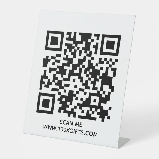 QR-CODE-SIGN FÜR UNTERNEHMEN - NUTZEN SIE HIER DEN SOCKELSCHILD (Vorderseite)