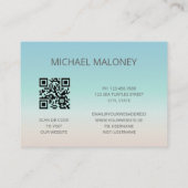 QR-Code | Silbermeerschildkröte Türkisküste Visitenkarte (Rückseite)