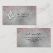 QR-Code-Silver Visitenkarte (Vorne/Hinten)