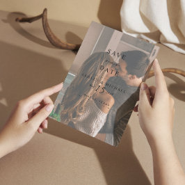 QR Code Simple Modern Website 2 Foto Wedding Save The Date