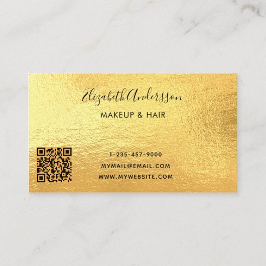 QR-Code-Skript für Gold Visitenkarte (Rückseite)