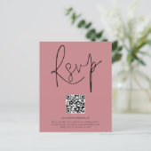 QR Code Skript Hochzeit Dusty Rose UAWG (Stehend Vorderseite)