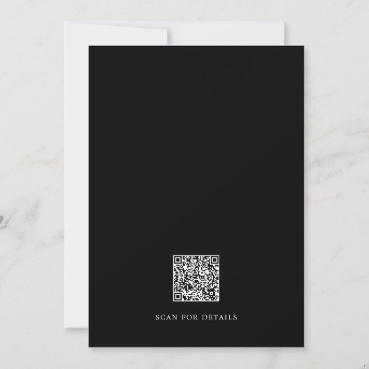 QR Code Skript Hochzeitseinladung Einladung (Rückseite)