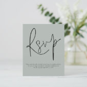 QR Code Skript Hochzeitsschreiben Silvery Sage-UAW (Stehend Vorderseite)