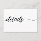 Qr-Code-Skript-Hochzeitswebsite Schwarz-weiße Begleitkarte (Vorderseite)