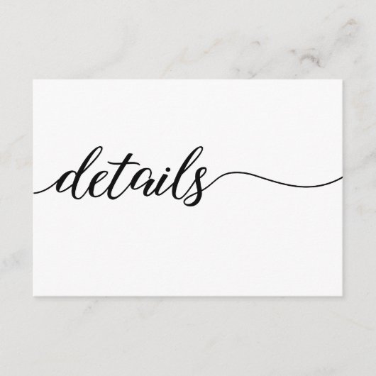 Qr-Code-Skript-Hochzeitswebsite Schwarz-weiße Begleitkarte (Vorderseite)