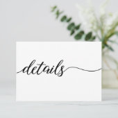 Qr-Code-Skript-Hochzeitswebsite Schwarz-weiße Begleitkarte (Stehend Vorderseite)