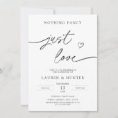 QR-Code Skript Nichts Extravagant nur Liebe Hochze Einladung (Vorderseite)