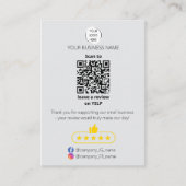 QR-Code Small Business Bewertung GOOGLE und YELP Visitenkarte (Vorderseite)