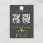QR-Code Small Business Bewertung GOOGLE und YELP Visitenkarte (Vorderseite)
