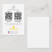 QR code small business review GOOGLE and YELP  Visitenkarte (Vorne/Hinten)