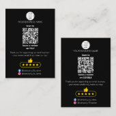 QR code small business review GOOGLE and YELP Visitenkarte (Vorne/Hinten)