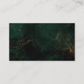 Qr Code Smarald Green Magic Gold Wedding RVSP Begleitkarte (Rückseite)