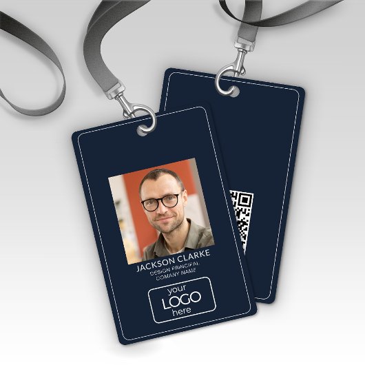 QR Code Smart Contact: Blue Business ID Ausweis