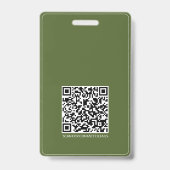 QR Code Smart Contact: Olive Green Business ID Ausweis (Rückseite)