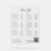 QR Code Social Media Acrylschild (Vorderseite)