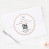 QR-Code Social Media Bäckerei Geschäft Logo Runder Aufkleber (Umschlag)