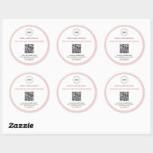 QR-Code Social Media Bäckerei Geschäft Logo Runder Aufkleber (Blatt)