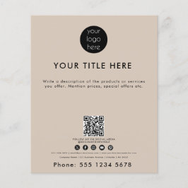 QR-Code Social Media Beilage für Business-Logo Flyer