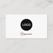 QR-Code Social Media: Blindweiß für Ihr Logo Visitenkarte (Rückseite)