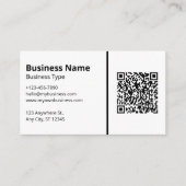 QR-Code Social Media: Blindweiß für Ihr Logo Visitenkarte (Vorderseite)