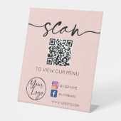 QR Code Social Media Blush Sockelschild (Vorderseite)